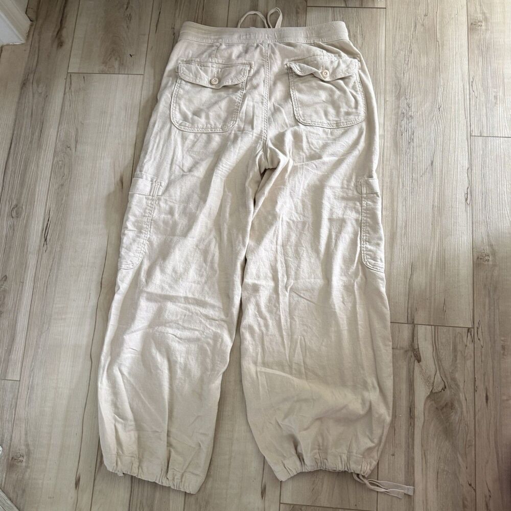 American Eagle Baggy Y2K Stretch Pant 90s Streetwear Baggy Cargo Parachute Sz 6 - Picture 3 of 6